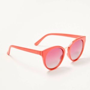 LOFT round, pink sunglasses.